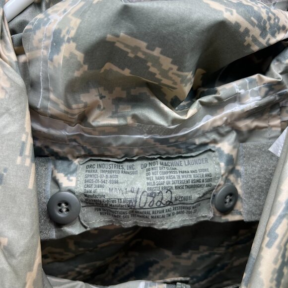 US Army Jacket Men Medium Parka Improved Rainsuit Camouflage Military Waterproof - Picture 10 of 13